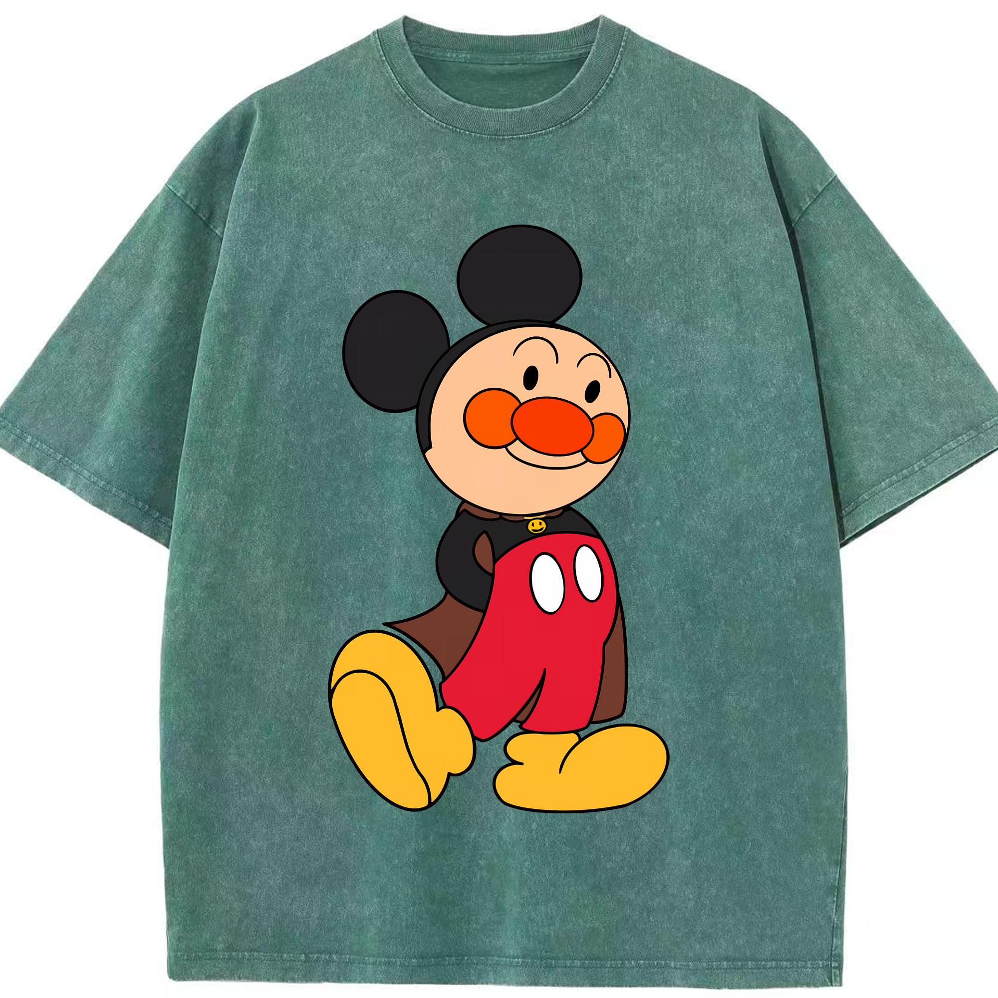 （画像用） アンパンマン Anpanman 綿100% ヴィンテージ風 半袖Tシャツ（フロントプリント）